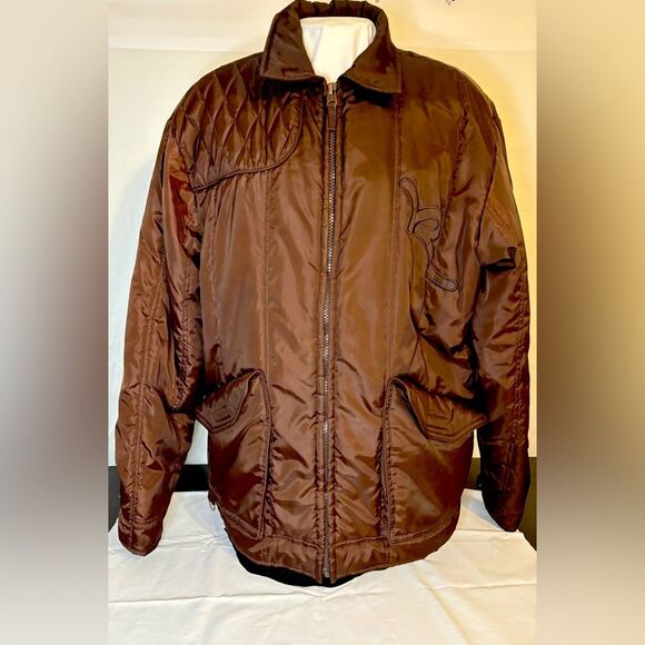Rocawear Puffer‎ Zip Winter Jacket Brown Men 2XL - Picture 1 of 15